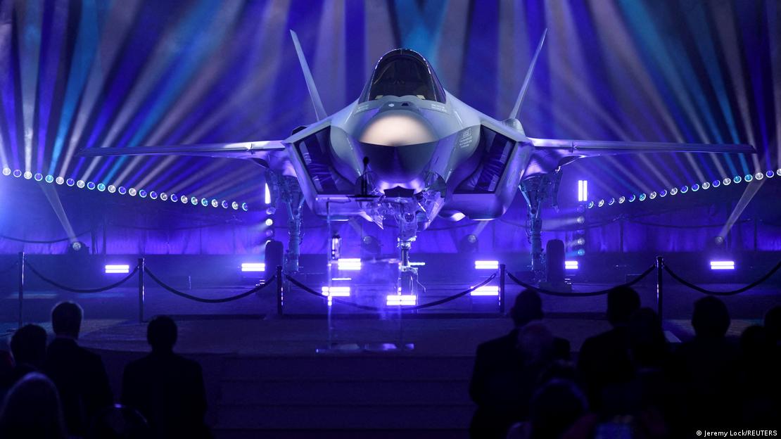 Lockheed Martin tarafından üretilen yeni nesil savaş uçağı F-35'in tanıtım etkinliği
